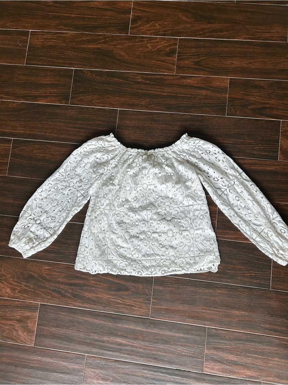 White House Black Market Off The Shoulder Romantic Top Size Small